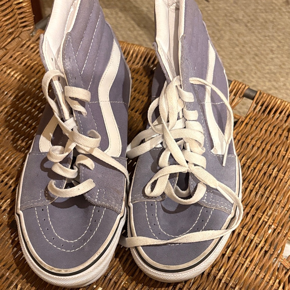 Vans High-Top Sneakers in Blue and White